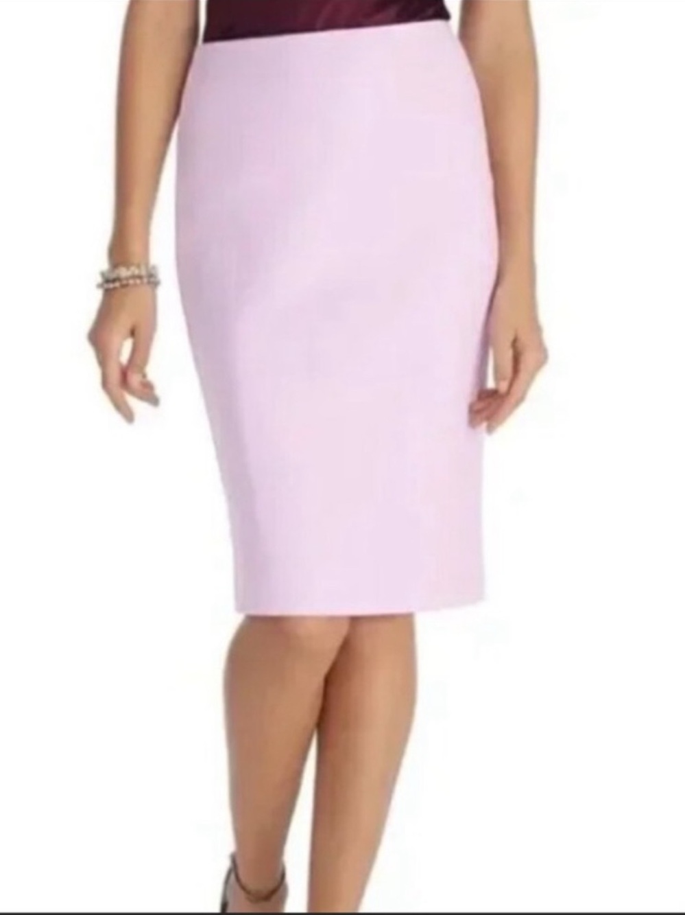 NWT White House Black Market Double Texture Pencil Skirt~Lilac